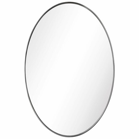 EMPIRE ART DIRECT Ultra Brushed Black Stainless Steel Oval Wall Mirror PSM-50305-2436O